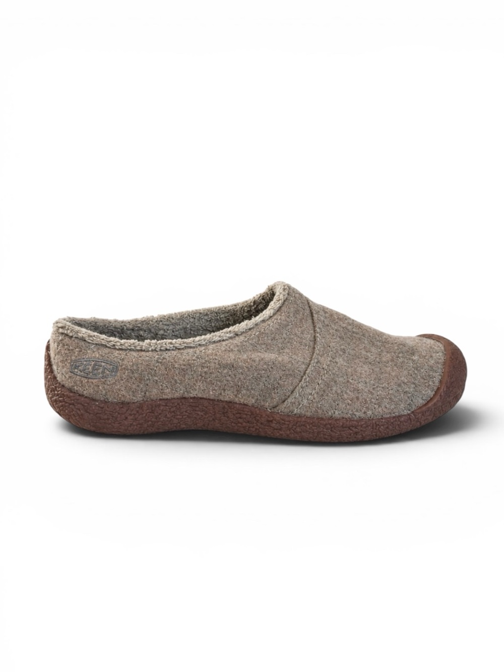 KEEN Howser Slippers Slip-On Wool Blend Fleece Brown 8.5